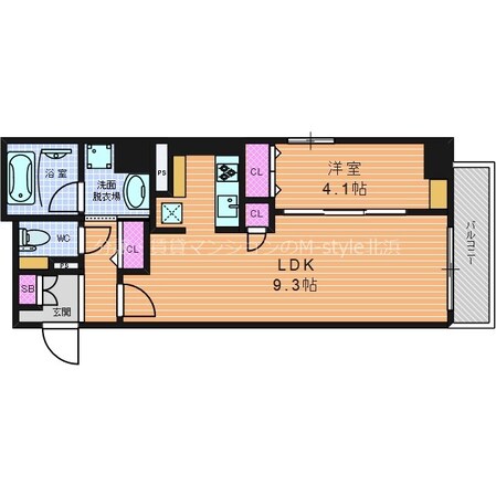 ラフィット松屋町の物件間取画像